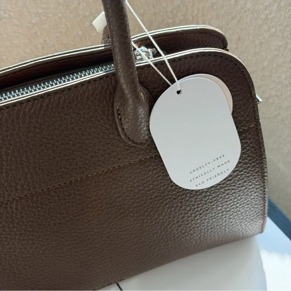 Melie Bianco Marlo Espresso Recycled Vegan Top Handle Bag(new in a box with tag) - Picture 3 of 14